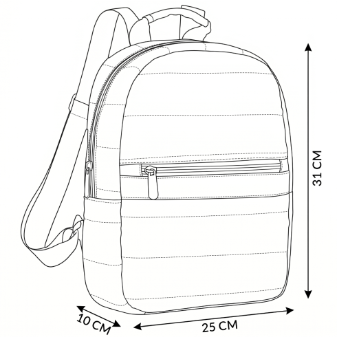 Women's quilted backpack ZG778