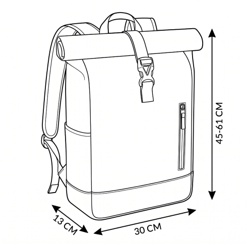 Bicycle backpack, rollable ZG781