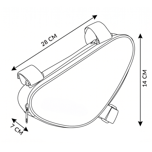 Bike bag for frame, front, ZG785
