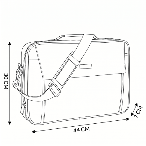 Laptop bag 17.3”, black, ZG786