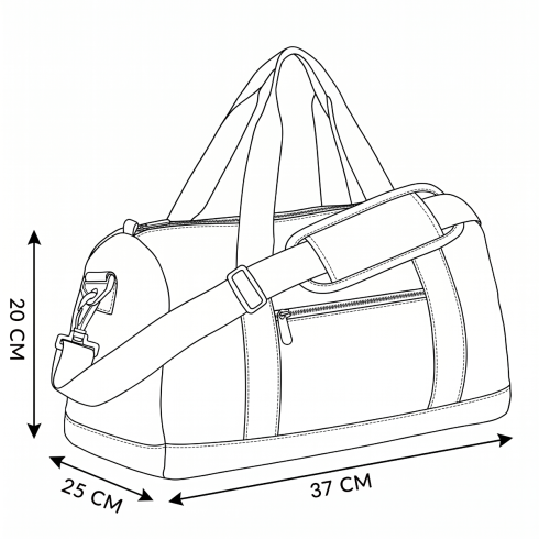 Women's floral travel bag, 40x20x25 cm, ZG825