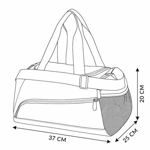 Women's sports bag, pink with grey details ZG842