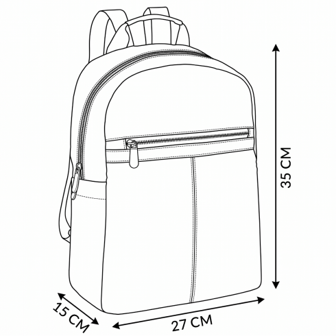 Women's small backpack, black, ZG845
