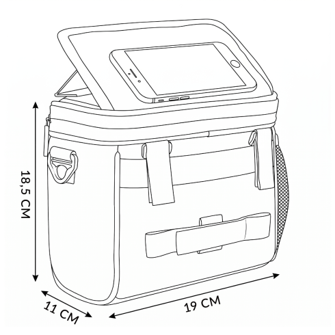 Handlebar bike bag with phone holder ZG858