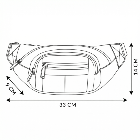 Waist bag, black, ZG861