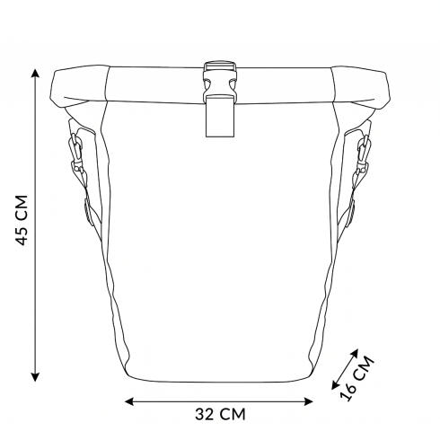 Side pannier for bicycle rack ZG863