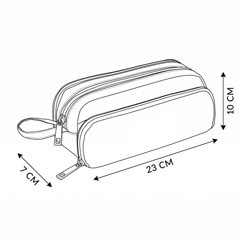 Three-compartment floral pencil case ZG876