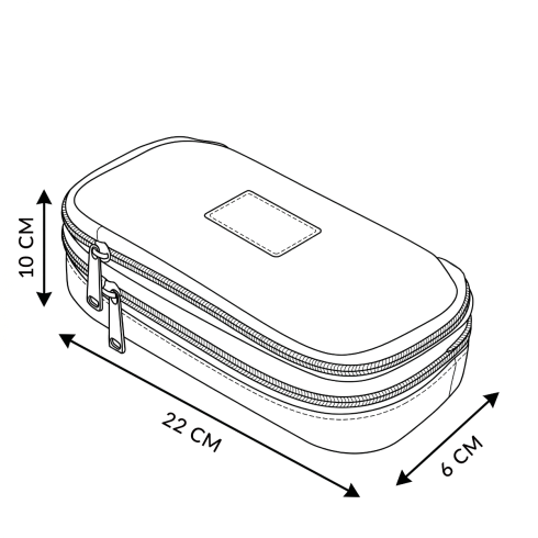 Two-compartment floral pencil case ZG877