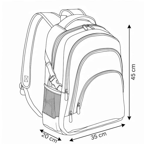 Women's school backpack, large, ZG879