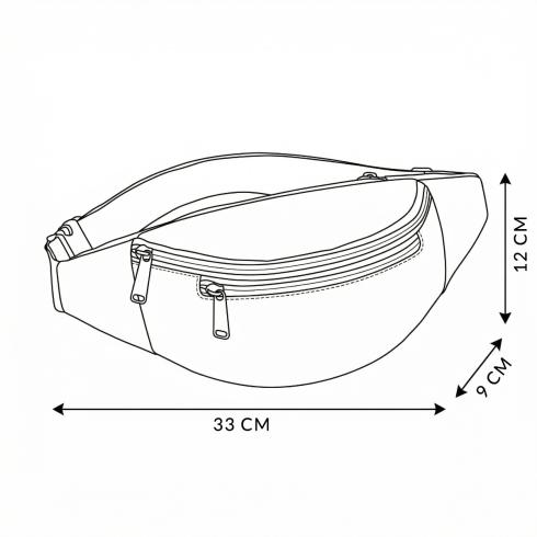 Black waist bag ZG890