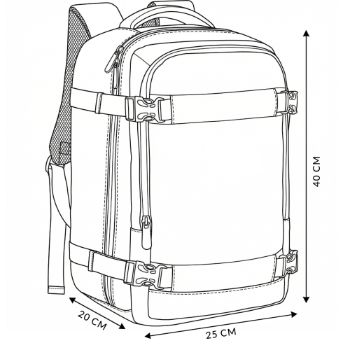 Airplane travel backpack 40x25x20 ZG897
