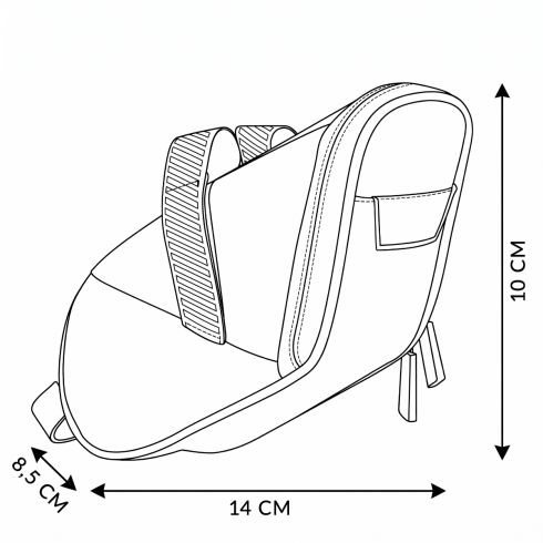 Under-saddle bicycle bag ZG899