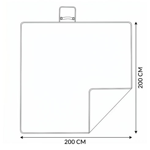Picnic blanket 200x200 cm with insulation ZG907