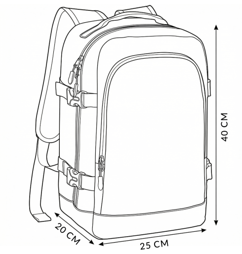 Airplane travel backpack 40x25x20 ZG914