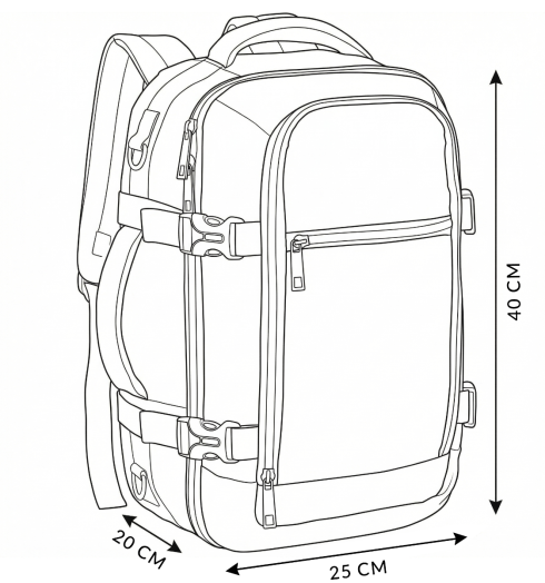 Pink airplane backpack 40x25x20 ZG919