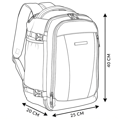 Navy blue airplane backpack 40x25x20 ZG925