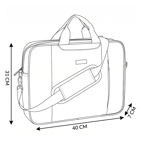 Black laptop bag 15.6”, reinforced ZG936