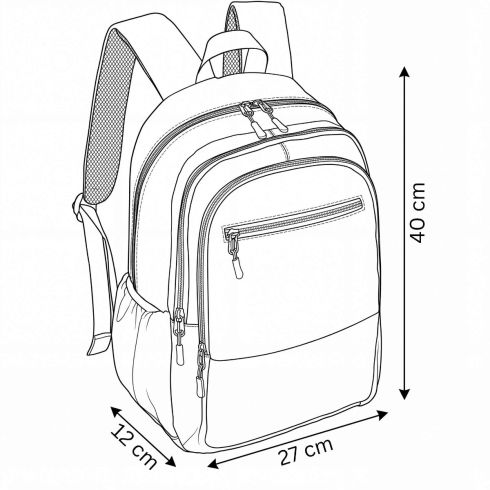 School backpack, multi-compartment. ZG945