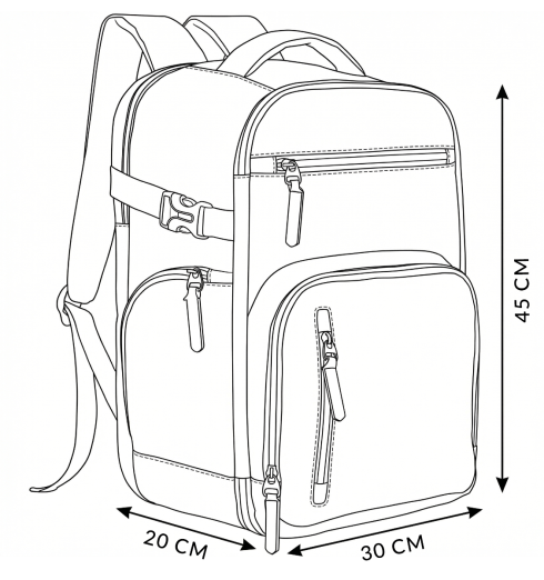 Grey airplane backpack ZG948